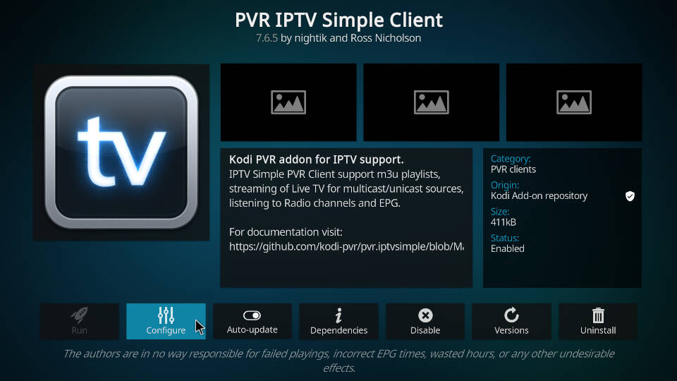 PVR IPTV Simple Client - How to Configure Channels and EPG - Step 1