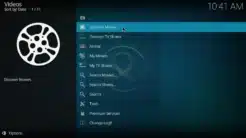 Infinity Kodi Addon Main Menu